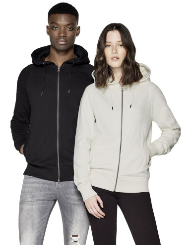 E-EP61Z-HEAVY RAGLAN ZIP-UP HOODY WITH SIDE POCKETS